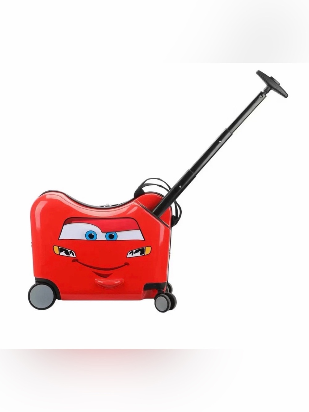 ~ New Disney Pixar Lightning McQueen Cars Hardside Ride-On Suitcase Carry On ~